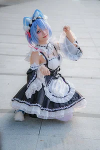 Stunning Rem Cat Maid Cosplay by Hana at Firefly Animation Carnival – Re:Zero Inspired Anime Photoshoot-44