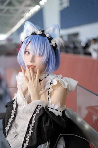 Stunning Rem Cat Maid Cosplay by Hana at Firefly Animation Carnival – Re:Zero Inspired Anime Photoshoot-23