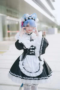 Stunning Rem Cat Maid Cosplay by Hana at Firefly Animation Carnival – Re:Zero Inspired Anime Photoshoot-5