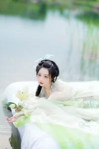 Elegant Portrait Photography: Art Language Vol.9110 Featuring Model Qi Luo Sheng De Xiao Su Su – Stunning Artistic Fashion Collection-7