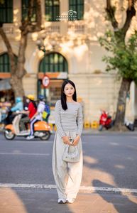 Natural beauty of a Vietnamese girl showcasing vibrant street fashion and a captivating smile-2