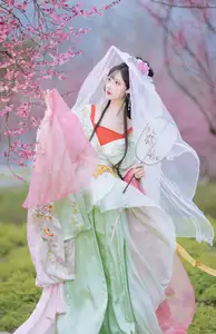 Graceful Hanfu Beauty Amidst Cherry Blossoms - Qi Luo Sheng De Xiao Su Su | YiTuYu Vol.8553-9