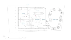 Modern Japanese Architecture: Kazari Garden House in Tokyo Featuring a Unique Curved Terrace and Light-Filled Minimalist Split-Level Interiors-12