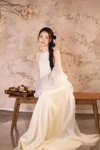 Elegant Asian Beauty in Traditional Inspired Dress Discover Timeless Grace and Serene Charm-12