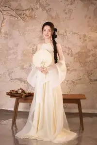 Elegant Asian Beauty in Traditional Inspired Dress Discover Timeless Grace and Serene Charm-7