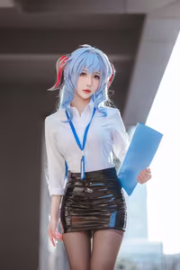 Coser Xian Nu Yue: Ganyu Genshin Impact Cosplay - Alluring Beauty in Unique Attire-18
