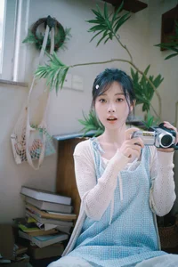 Nan Yi in Art Language Vol.9289: Elegant Light Blue and White Summer Fashion Portrait Collection-38