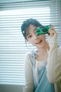 Nan Yi in Art Language Vol.9289: Elegant Light Blue and White Summer Fashion Portrait Collection-17