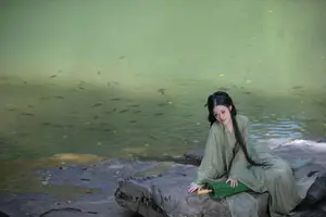 YiTuYu Vol.8832: Yi Ming's Poetic Grace by the Pond, Ancient Beauty in Nature-34