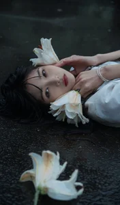 Cinematic Outdoor Portrait Photography: Nishi Ichioku in Art Language Vol.9365 - Rainy Forest Aesthetic and Moody Fashion Inspiration-8