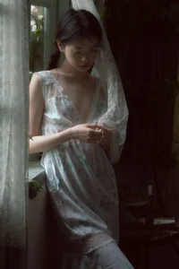 Elegant Indoor Portrait Photography: Cai Jing Fan in YiTuYu Art Language Vol.9133 - Aesthetic Private Room Series-4