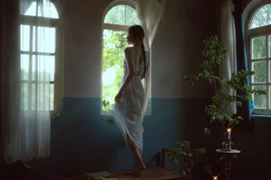 Elegant Indoor Portrait Photography: Cai Jing Fan in YiTuYu Art Language Vol.9133 - Aesthetic Private Room Series-5