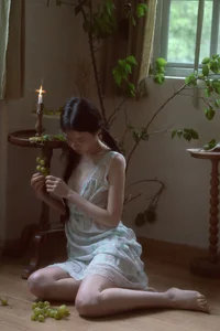 Elegant Indoor Portrait Photography: Cai Jing Fan in YiTuYu Art Language Vol.9133 - Aesthetic Private Room Series-10