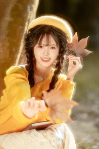 Captivating Autumn Aesthetic: YiTuYu Art Language Vol.9162 Featuring Fish-Lam Artistic Portrait Series-8