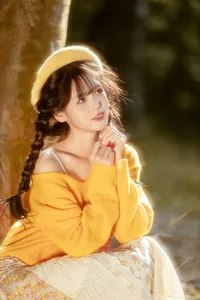 Captivating Autumn Aesthetic: YiTuYu Art Language Vol.9162 Featuring Fish-Lam Artistic Portrait Series-12