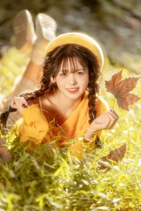 Captivating Autumn Aesthetic: YiTuYu Art Language Vol.9162 Featuring Fish-Lam Artistic Portrait Series-6