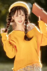 Captivating Autumn Aesthetic: YiTuYu Art Language Vol.9162 Featuring Fish-Lam Artistic Portrait Series-3