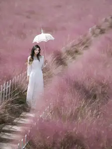 Enyyyn's Dreamy Escape in a Pink Grass Field – YiTuYu Vol.8630-6