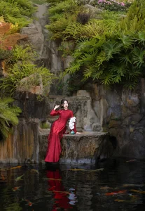 Timeless Elegance in Crimson and Gold-9