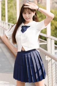 Aesthetic JK Uniform Portrait Series featuring Xiao Yi: YiTuYu Art Language Vol.9303 – Timeless Japanese Schoolgirl Style and Youthful Photography Inspiration-20