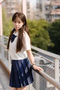 Aesthetic JK Uniform Portrait Series featuring Xiao Yi: YiTuYu Art Language Vol.9303 – Timeless Japanese Schoolgirl Style and Youthful Photography Inspiration-25
