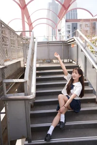 Aesthetic JK Uniform Portrait Series featuring Xiao Yi: YiTuYu Art Language Vol.9303 – Timeless Japanese Schoolgirl Style and Youthful Photography Inspiration-12