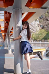 Aesthetic JK Uniform Portrait Series featuring Xiao Yi: YiTuYu Art Language Vol.9303 – Timeless Japanese Schoolgirl Style and Youthful Photography Inspiration-30