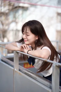 Aesthetic JK Uniform Portrait Series featuring Xiao Yi: YiTuYu Art Language Vol.9303 – Timeless Japanese Schoolgirl Style and Youthful Photography Inspiration-4