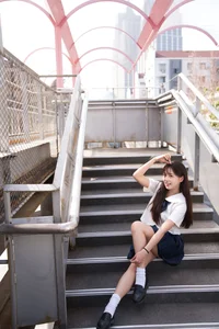 Aesthetic JK Uniform Portrait Series featuring Xiao Yi: YiTuYu Art Language Vol.9303 – Timeless Japanese Schoolgirl Style and Youthful Photography Inspiration-35