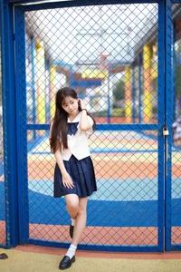 Aesthetic JK Uniform Portrait Series featuring Xiao Yi: YiTuYu Art Language Vol.9303 – Timeless Japanese Schoolgirl Style and Youthful Photography Inspiration-8