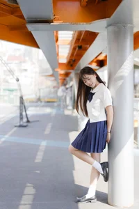 Aesthetic JK Uniform Portrait Series featuring Xiao Yi: YiTuYu Art Language Vol.9303 – Timeless Japanese Schoolgirl Style and Youthful Photography Inspiration-0