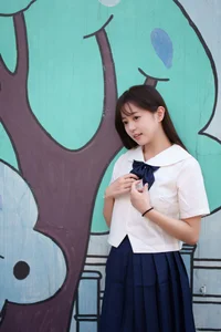Aesthetic JK Uniform Portrait Series featuring Xiao Yi: YiTuYu Art Language Vol.9303 – Timeless Japanese Schoolgirl Style and Youthful Photography Inspiration-21
