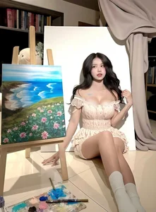 Stunning Artistic Aesthetic: Elegant Cosplayer Nguyễn Hữu Kiều Oanh Captures Hearts with Graceful Painting-Themed Photoshoot and Soft Visuals-1
