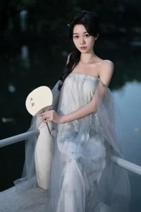 The Ethereal Grace of Da Xi Dacy in Art Language Vol.8897 by the Lake-22