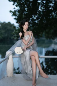 The Ethereal Grace of Da Xi Dacy in Art Language Vol.8897 by the Lake-25