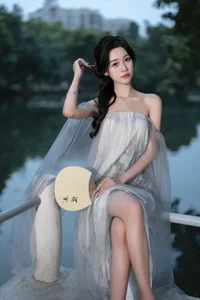 The Ethereal Grace of Da Xi Dacy in Art Language Vol.8897 by the Lake-26