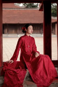 Timeless Elegance: A Red Heritage Moment in Ancient Architecture-2
