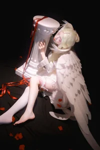 Captivating Fallen Angel Artistic Photography: Art Language Vol.9335 featuring Model Fei Fei - Elegant Dark Aesthetic Portrait Series-5