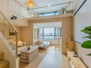 Modern 40m² Loft Apartment with 2 Bedrooms and Japanese Tea Room: Small Space Design Inspiration for Minimalist Living-8