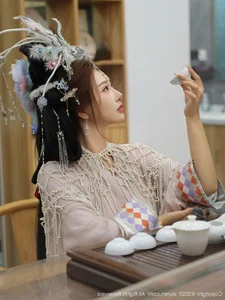 Elegant Classical Asian Fashion Photography Featuring Li Shuang'er in XiuRen No.10736 – A Blend of Traditional Grace and Modern Sophistication.-13