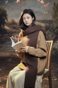 Xin Xin's Pensive Autumn Beauty Vol.8813: A Romantic Seasonal Transition in a Scenic Canvas-13