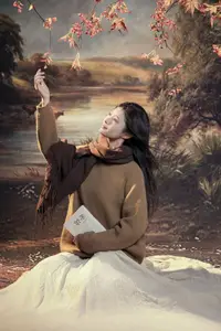 Xin Xin's Pensive Autumn Beauty Vol.8813: A Romantic Seasonal Transition in a Scenic Canvas-10