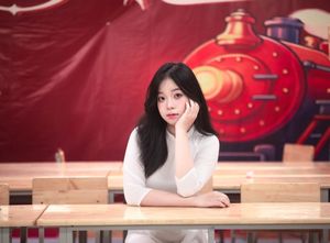 White Ao Dai Beauty: Vietnamese Girl with Vintage Camera-5