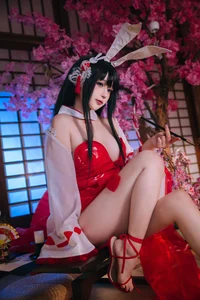 Elegant Chikuma Bunny Girl Cosplay: A Masterpiece by Ri Nai Jiao from Azur Lane-19