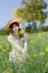 Dreamy Spring in Rapeseed Field YiTuYu Vol.8968 Bing Leng Qi E-0