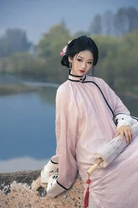 Timeless Elegance of Yi Ming in Art Language Vol.8869 - A Poetic Riverside Muse-0