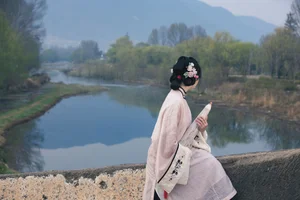 Timeless Elegance of Yi Ming in Art Language Vol.8869 - A Poetic Riverside Muse-3