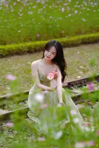 Elegant Young Woman's Gentle Beauty by Ancient Tracks: A Poetic Nature Portrait-1