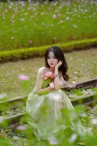 Elegant Young Woman's Gentle Beauty by Ancient Tracks: A Poetic Nature Portrait-10