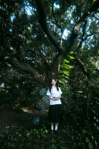 Ethereal Forest Dreamcore Portrait Photography: Art Language Vol.9282 Featuring Model Qu Qi in a Whimsical Nature Setting-6